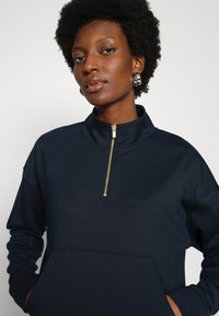 Lindex ELLIE WITH ZIP - Camisola de manga comprida - dark navy