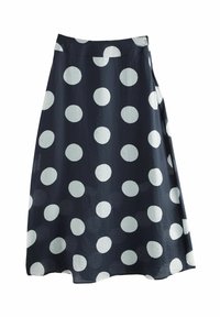Next REGULAR FIT - DRAPE  - Jupe longue - navy white spot