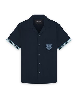 Lyle & Scott, SHORT SLEEVE LAUNDRY - Πουκάμισο - dark navy/ chalk blue