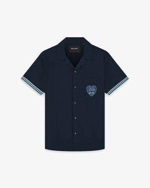 Lyle & Scott, SHORT SLEEVE LAUNDRY - Πουκάμισο - dark navy/ chalk blue
