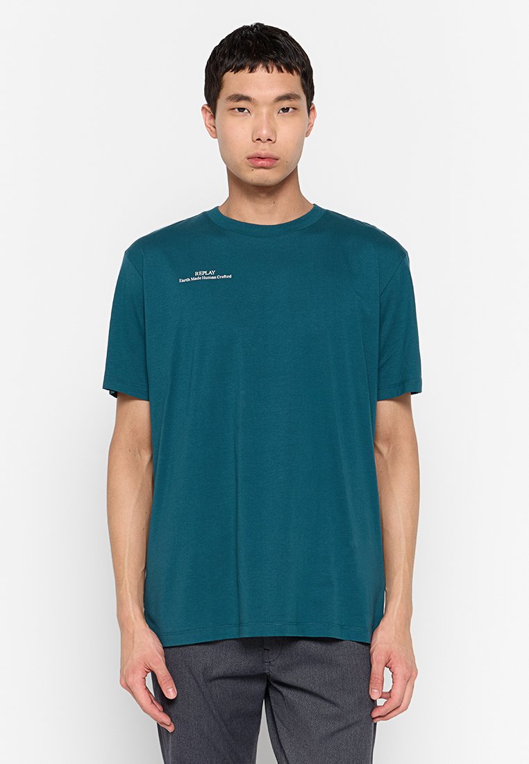 Replay T-shirt print petrol