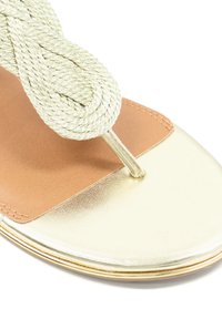 Dune London LOGICS - Sandales tongs - gold coloured