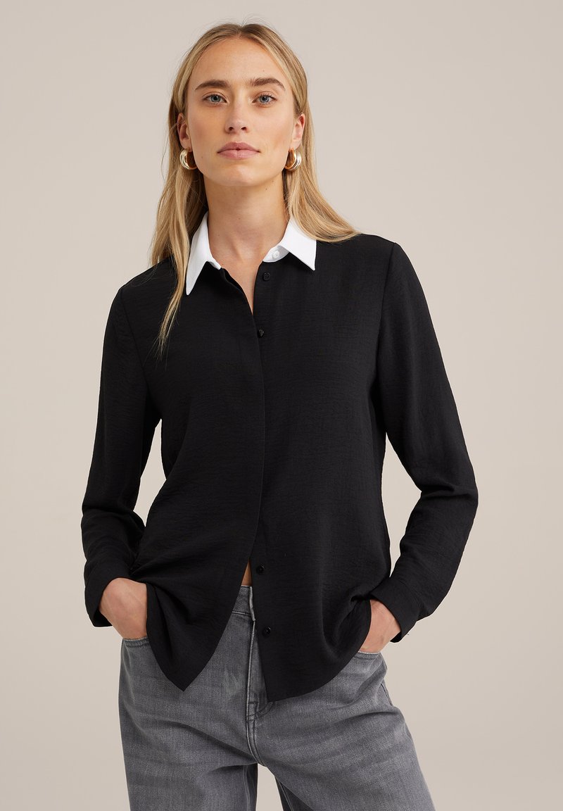 WE Fashion Bluza z gumbi - black