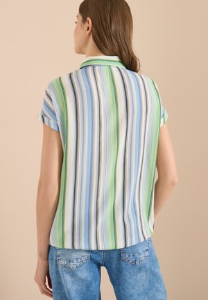 Cecil, HEMDBLUSE MIT STREIFEN UND KNOTEN - Skjortebluser - light sky blue