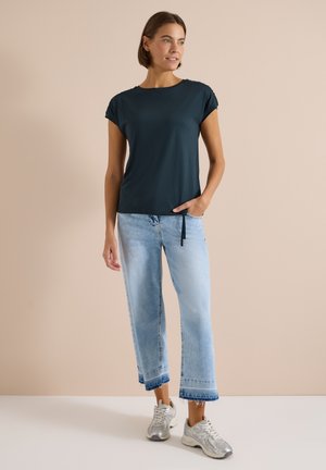 Cecil, KURZARM SHIRT MIT RAFFUNG - T-shirt basique - deep petrol blue