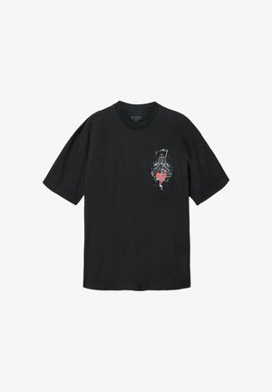 AllSaints, REFLECT SS CREW . - Tričko s potlačou - washed black