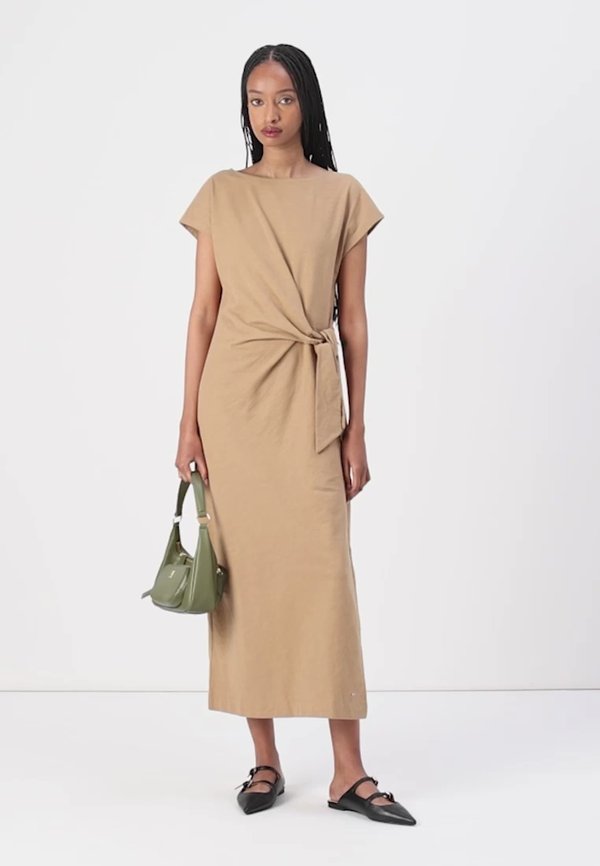KNOT BOAT MIDI DRESS - Jersey dress - safari canvas2