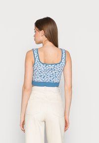 Glamorous BODYCON WITH SQUARE NECK - Top - denim blue ditsy