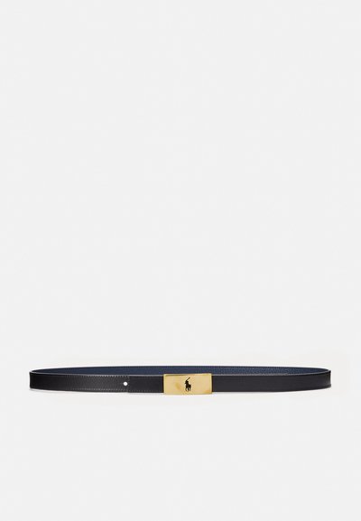Polo Ralph Lauren POLO ID REVERSIBLE LEATHER BELT - Cinto - marine navy/black