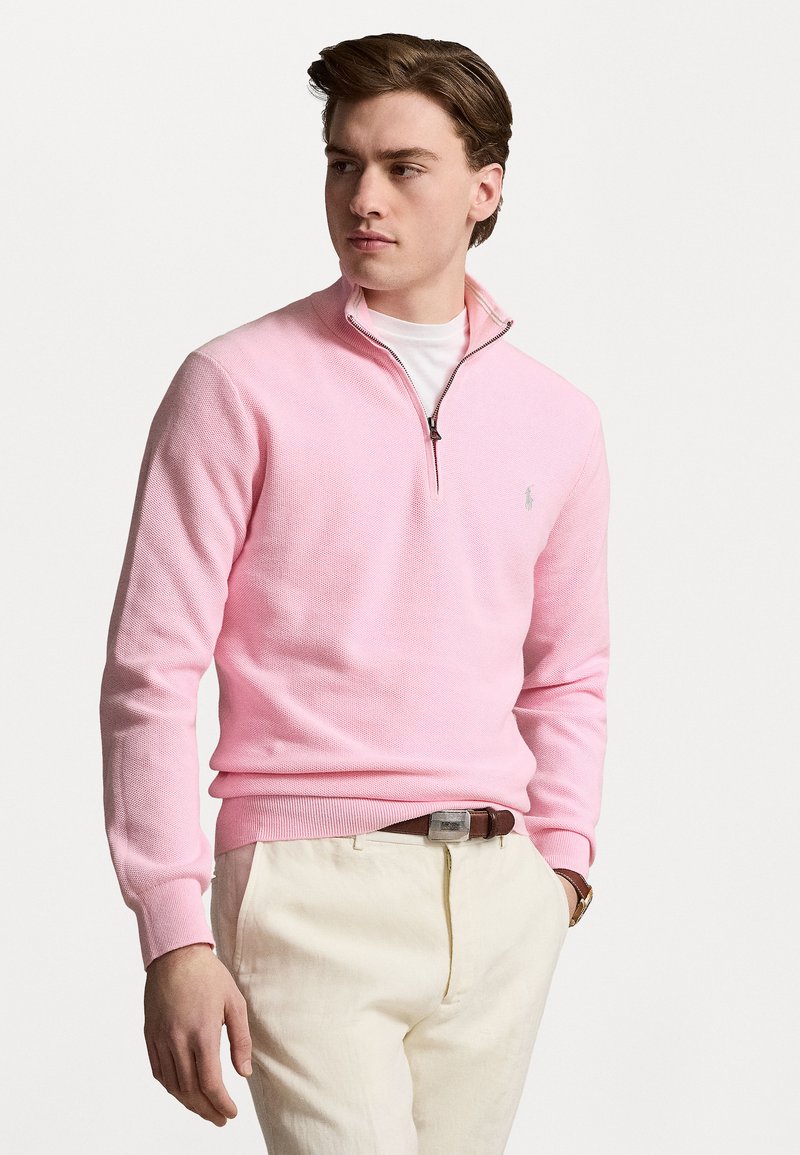 Polo Ralph Lauren KNIT COTTON QUARTER ZIP JUMPER - Džemperis - carmel pink