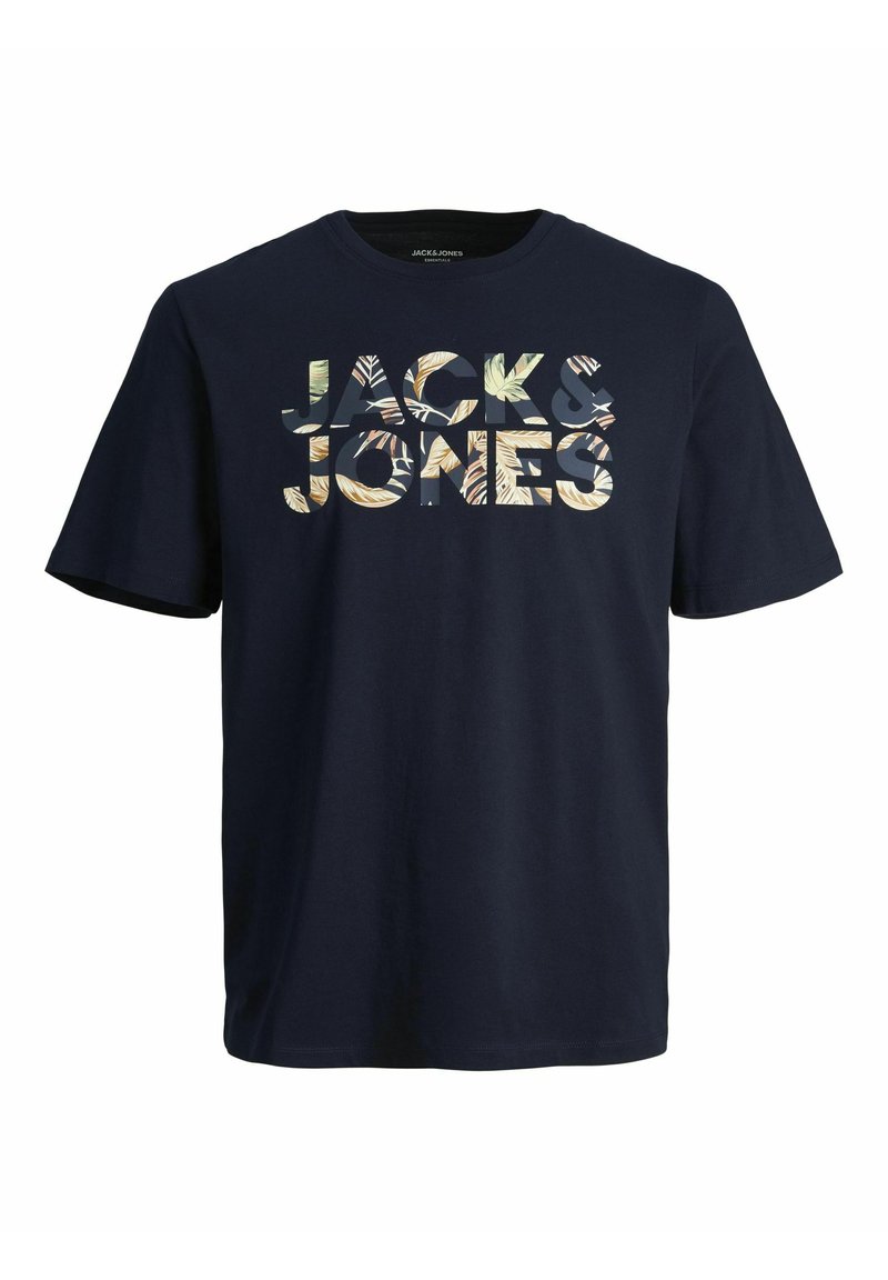Jack & Jones JCOBOOSTER SS CREW NECK JUN - Camiseta Estampada - Navy