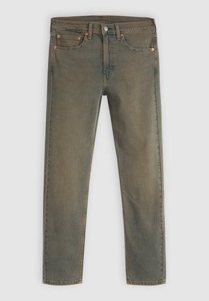 Denim jeans in een vervaagde olijfgroene kleur. Bevat vijf zakken, koperen klinknagels en een rechte pijp met subtiele vervaging overal.