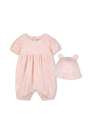 KENZO kids, ENSEMBLE COMBI-SHORT ET BOB - Gorro - rose poudre