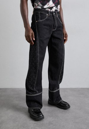 MARINE SERRE MOON LASER CURVED - Relaxed fit jeans - black