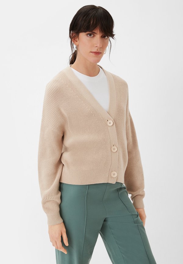 Strickjacke - sandfarben