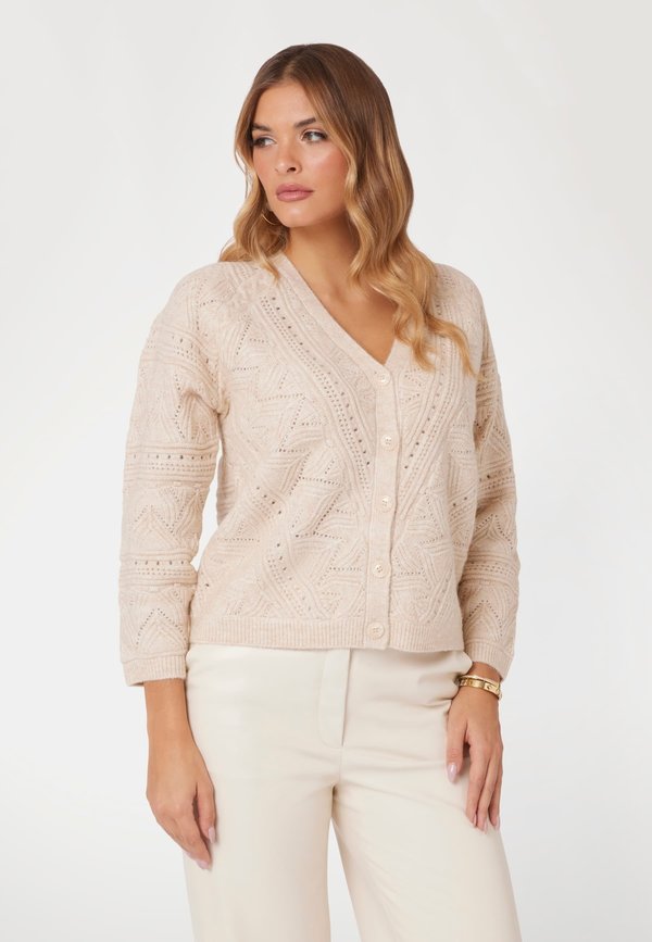 Strickjacke - beige