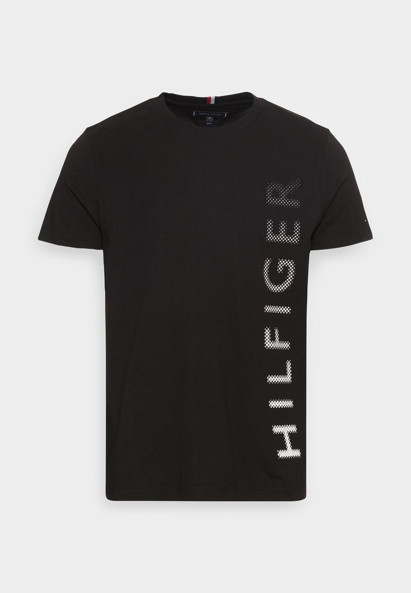 Tommy Hilfiger VERTICAL GRADIENT TEE - Print T-shirt - black - Zalando