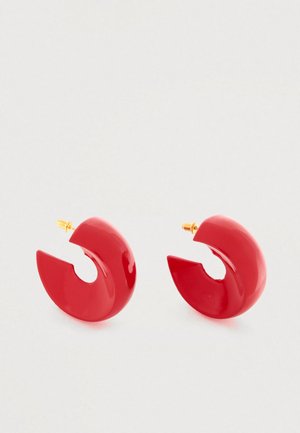 SCULPTED CREOLE - Oorbellen - pomegranate