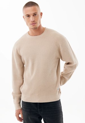 Mexx, MEXX PULLOVER KNIT RIBBED CHENILLE YARN SWEATER - Jersey de punto - sand