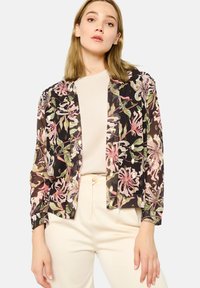 FLUID WITH FLOWERS - Summer jacket - black