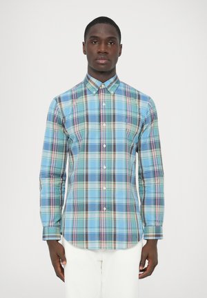 LONG SLEEVE SPORT SHIRT - Marškiniai - blue/brown/multi-coloured