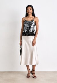 DKNY MULTI SCALE SEQUIN CAMI - Tops - black