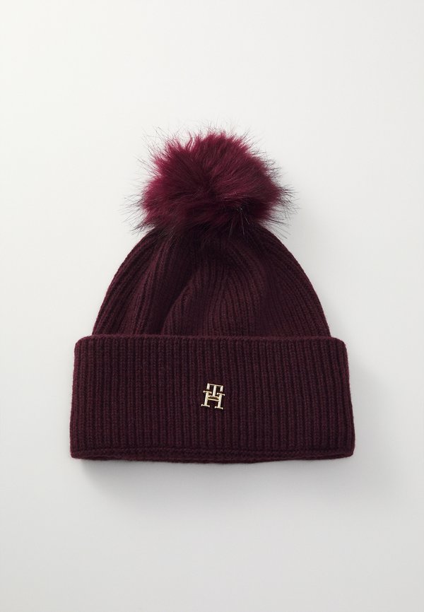ELEVATED CHIC BEANIE POMPOM - Beanie - raspberry truffle2
