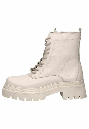 Platform ankle boots - beige