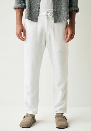 Next REGULAR FIT LINEN STRAIGHT LEG DRAWSTRING - Chinos - white