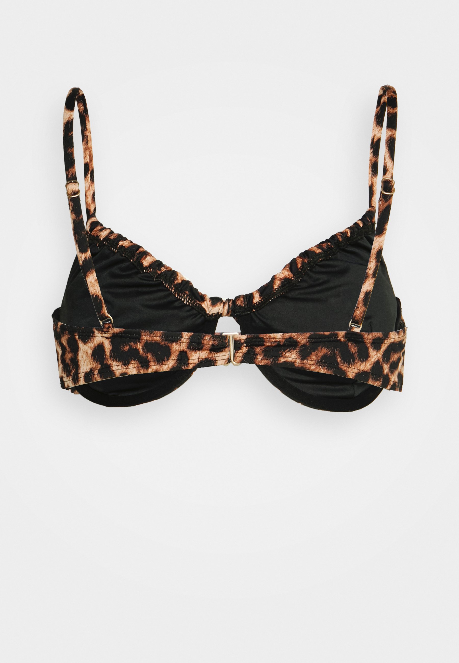 half black half leopard bikini