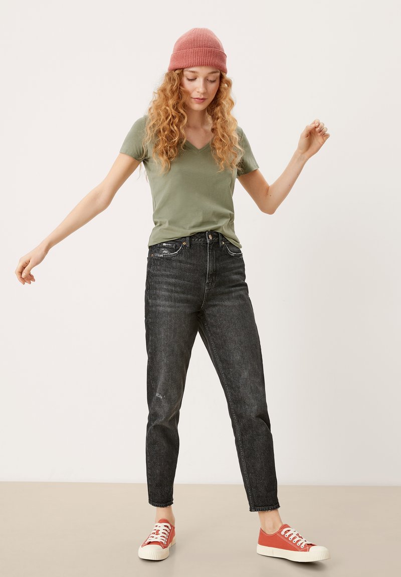 Damen T-Shirts | QS by s.Oliver T-Shirt basic khaki oliv/dunkelgrün - VU43660 Damen T-Shirts | QS by s.Oliver T-Shirt basic khaki oliv/dunkelgrün - VU43660