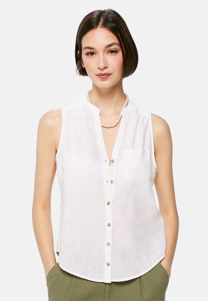 Springfield SLEEVELESS Buttondown blouse white Zalando.de