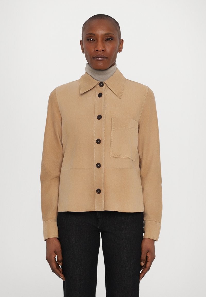 CLOSED JACKET - Lederjacke - beige
