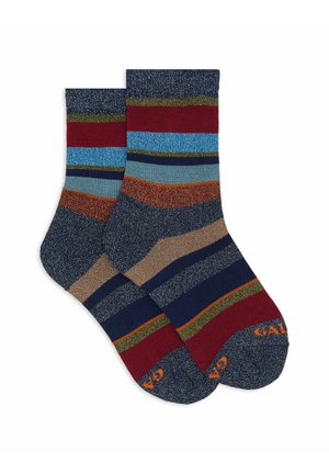 CORTE RIGHE EFFETTO SCINTILLANTE - Socken - stone blue denim