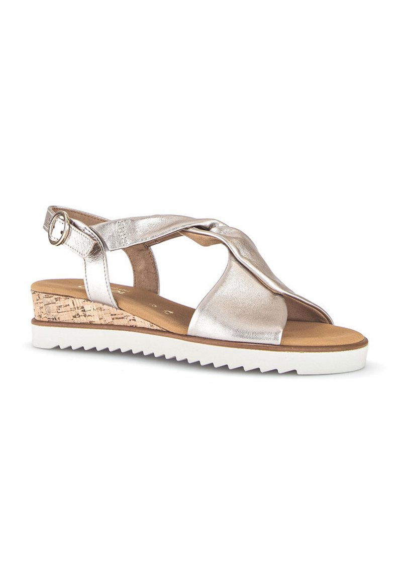 Gabor Wedge sandals goud/gold-coloured Zalando