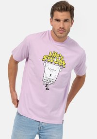 Re:Covered SPONGEBOB LIFES SWEET - Printtipaita - purple