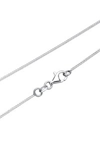 Sølv kæd necklace med en vævet tekstur, der har en hummerlås til lukning og cirkulære link accenter.