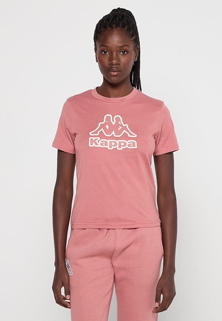 Kappa T-shirt print donkerroze