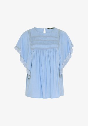 Yours Clothing, PLUS SIZE CROCHET TOPS - Bluse - baby blue