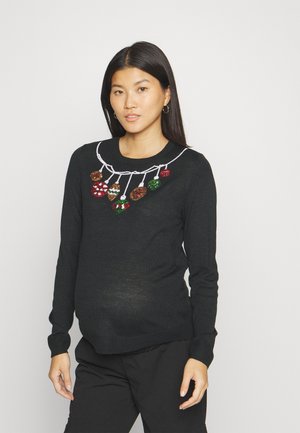 ONLY MATERNITY OLMXMAS  - Trui - black/bauble