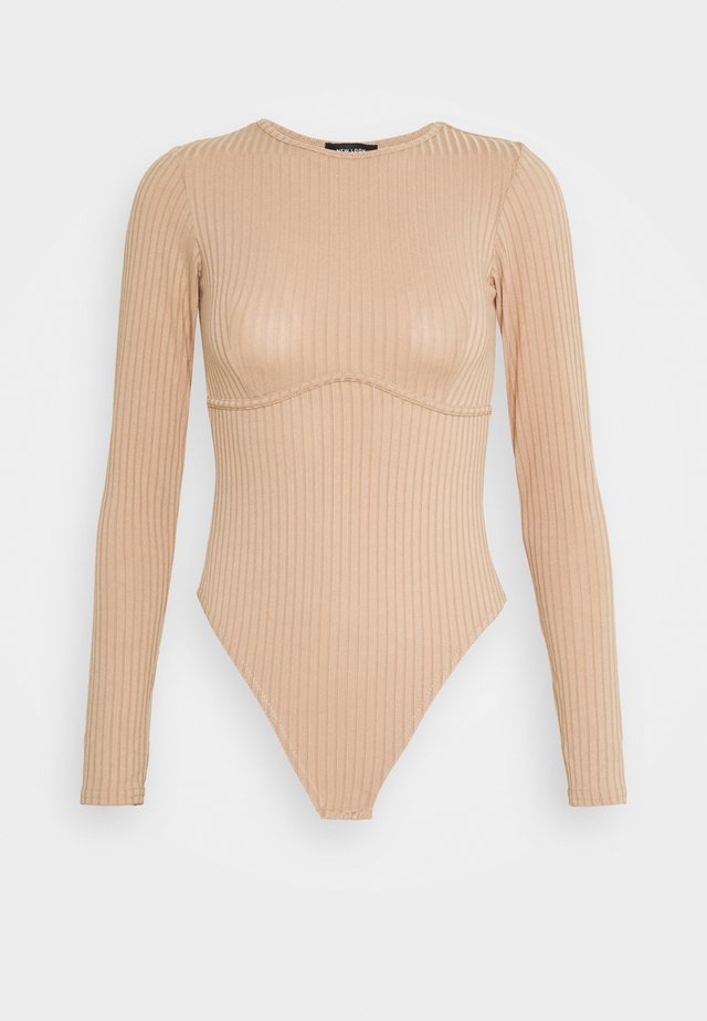 CARLEY SEAM DETAIL BODY - Bluzka z długim rękawem - camel