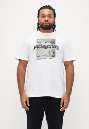 JCOFLARE BRANDING TEE CREW NECK - T-shirts print - bright white