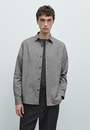 REGULAR FIT OXFORD - Camicia - grey