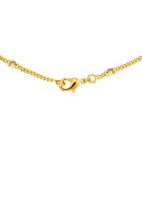 Collier en chaîne en or avec un design texturé, des maillons à motifs et un fermoir à homard sécurisé.