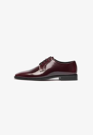Pantofi eleganți cu șireturi - bordeaux