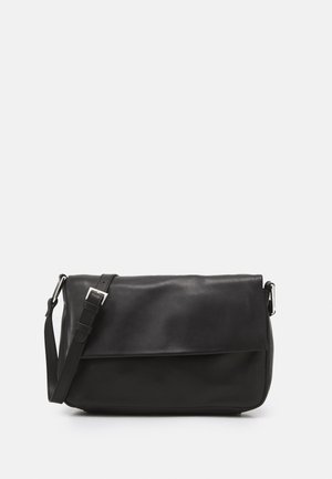 LEATHER - Taška s příčným popruhem - black