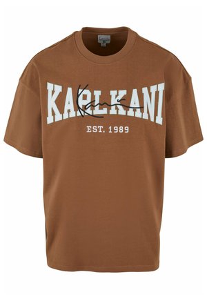 UNISEX COLLEGE SIGNATURE HEAVY BOXY - T-Shirt print - brown