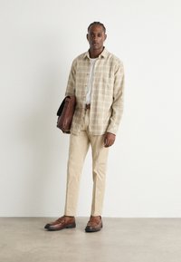 Mads Nørgaard ALASKA CHECK SUNE SHIRT - Ing - vanilla ice/silver sage