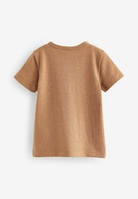 Next SHORT SLEEVE HENLEY NECK -REGULAR FIT - T-shirts print - tan brown