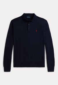 COTTON POLO-COLLAR SWEATER - Pullover - hunter navy